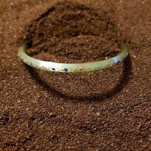 Murano Glass Bangle Bracelet, Pale Green, Pretty!